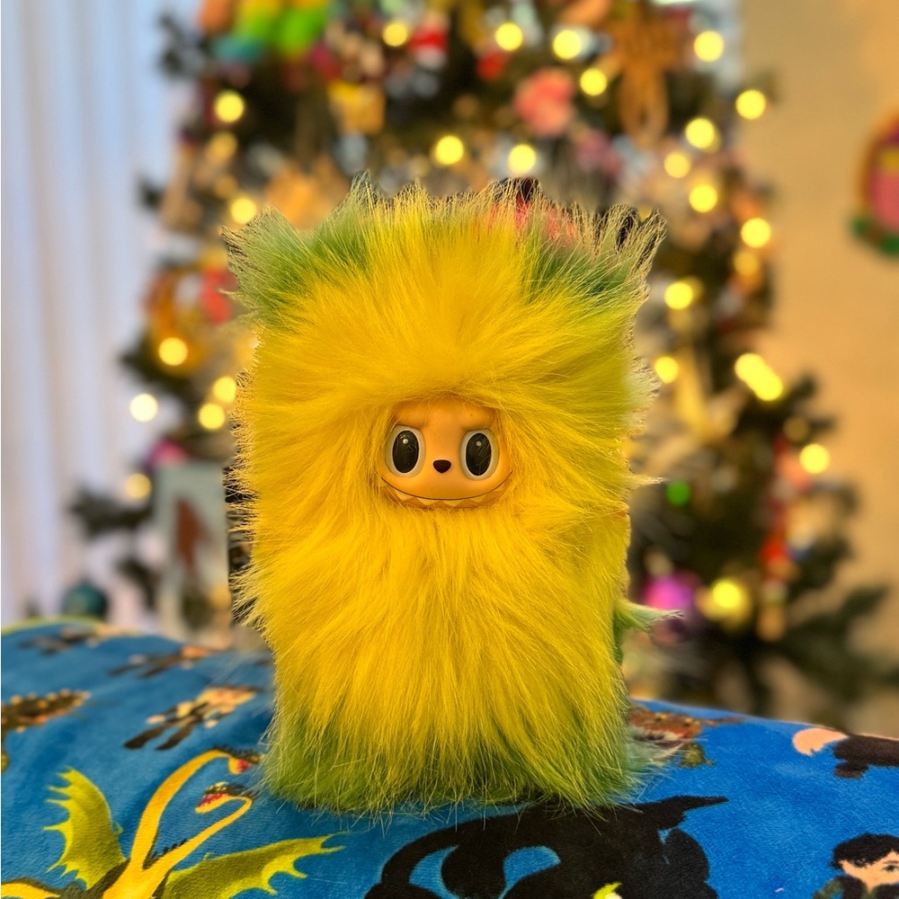 NEW Custom Labubu (crazy hair… yellow, green and a little bit of red)